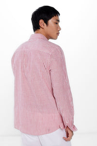 Striped lightweight polo shirt