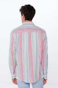 Striped lightweight polo shirt