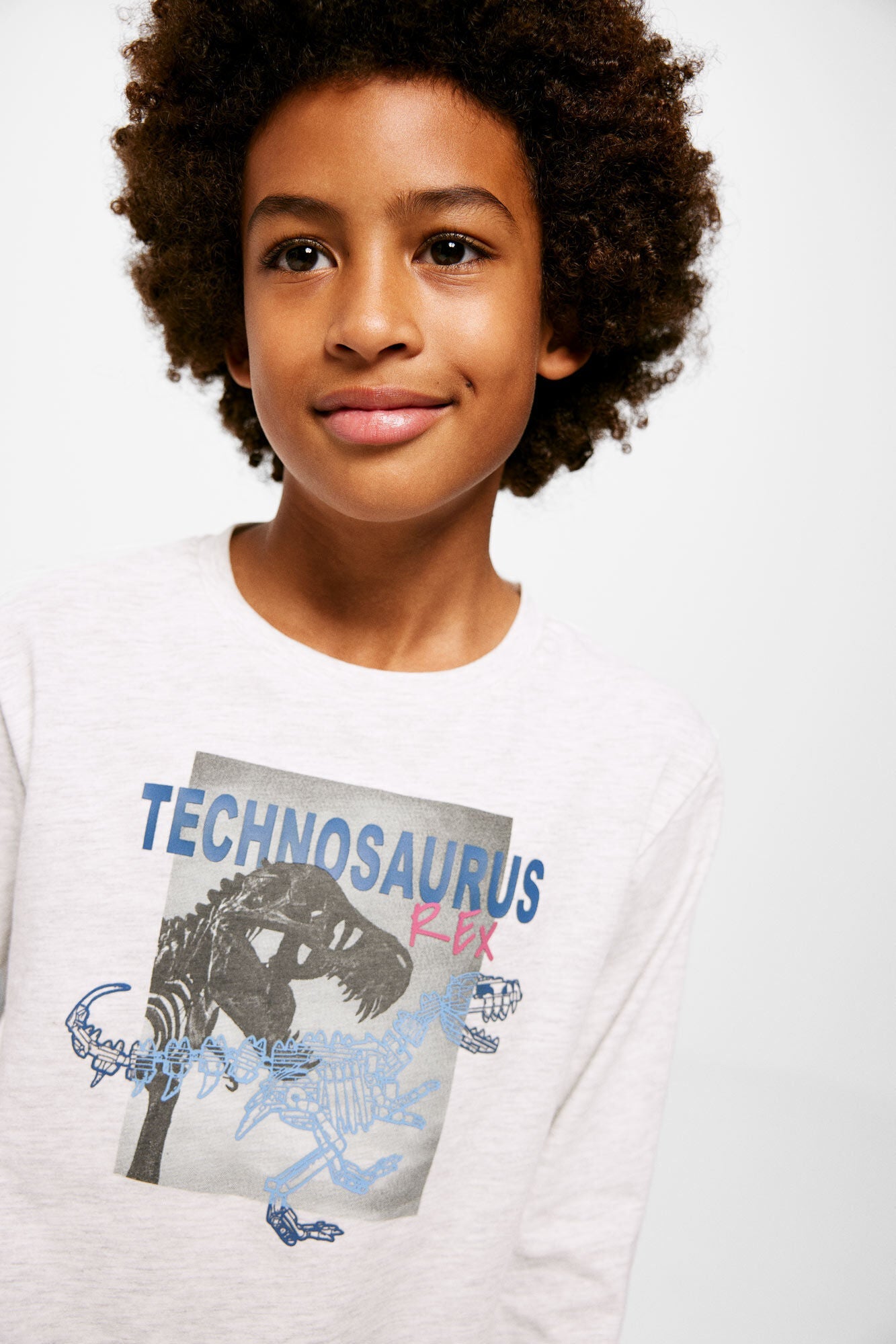 Boys' long sleeve T-shirt in a dinosaur print