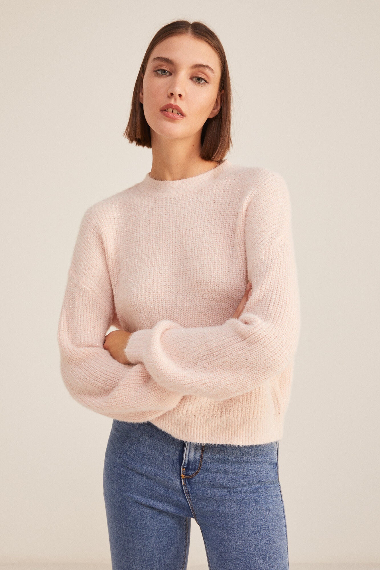 Lurex fluffy jumper