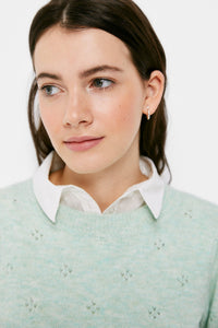 Recycled polyester mini openwork jumper