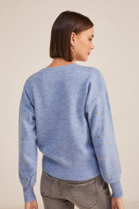 Metallic flowers jumper