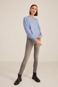 Metallic flowers jumper