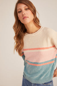 Colour block chenille jumper