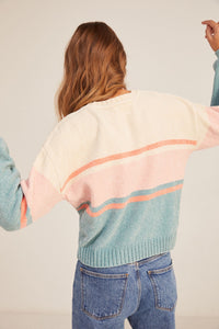 Colour block chenille jumper