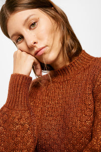 Lurex and wool textured jumper