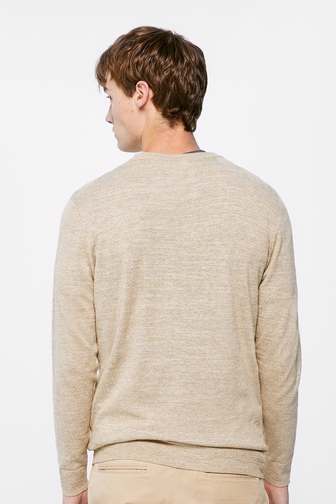 Plain fancy yarn jumper