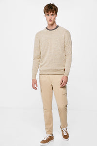 Plain fancy yarn jumper