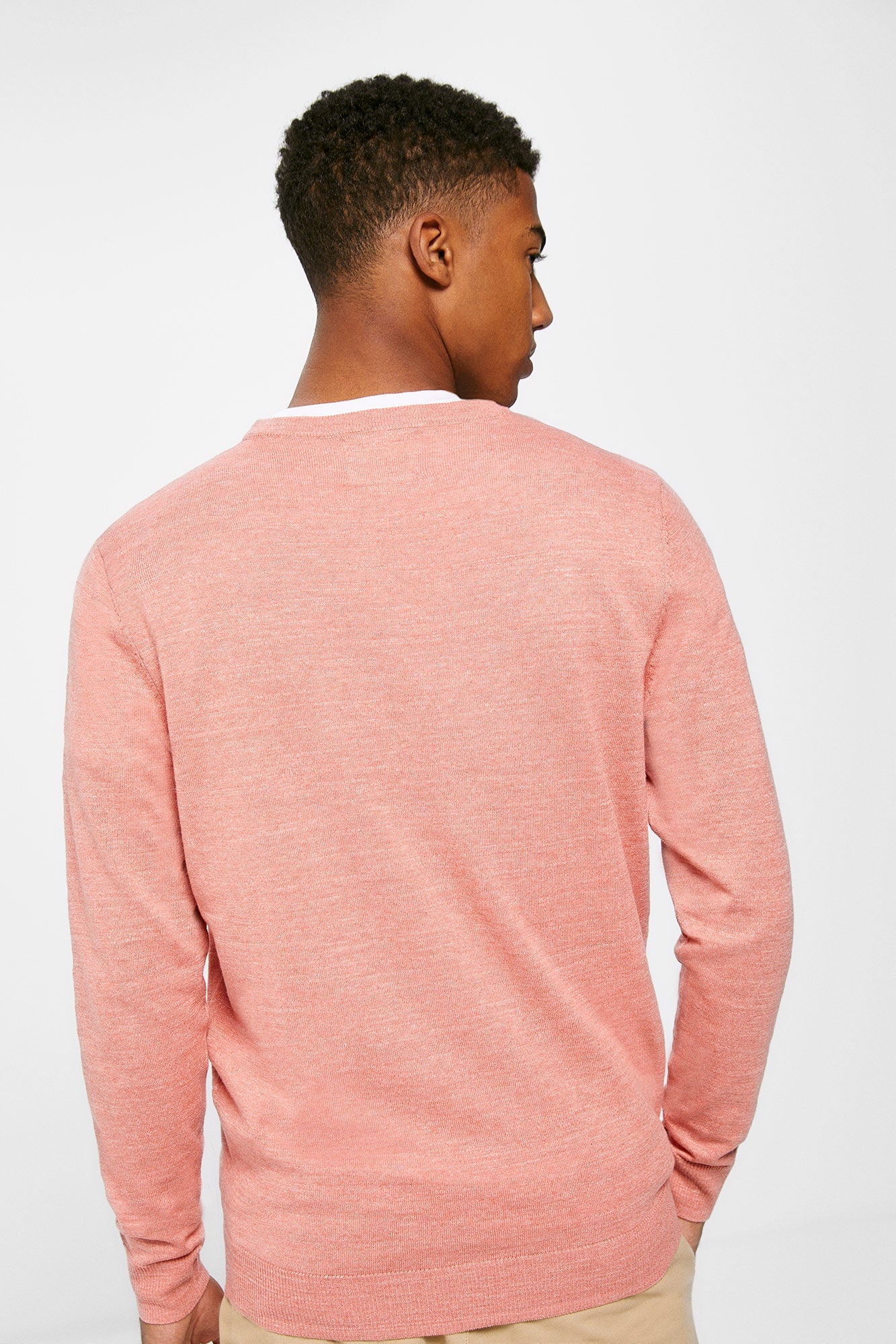 Plain fancy yarn jumper