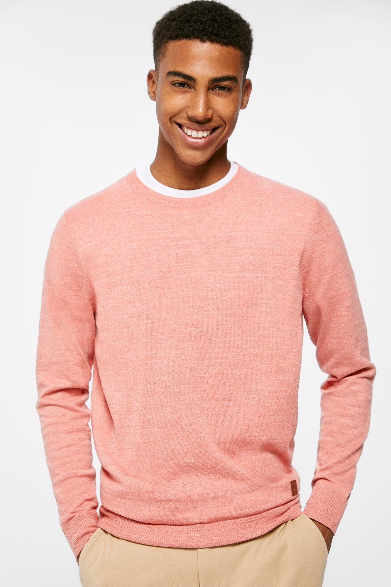 Plain fancy yarn jumper