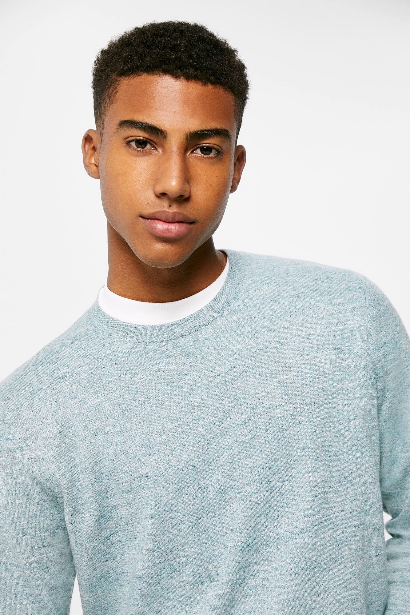 Plain fancy yarn jumper