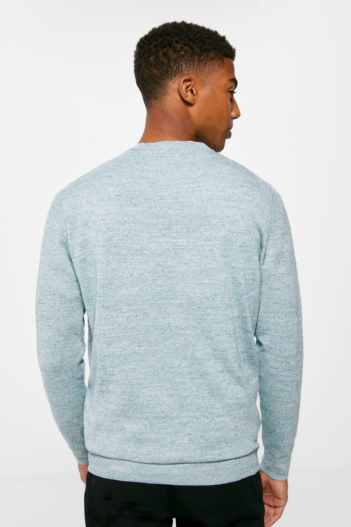 Plain fancy yarn jumper