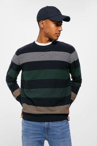 Coloured striped jumper