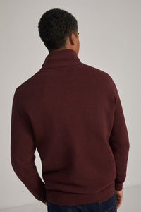 Textured elbow patches trucker jumper