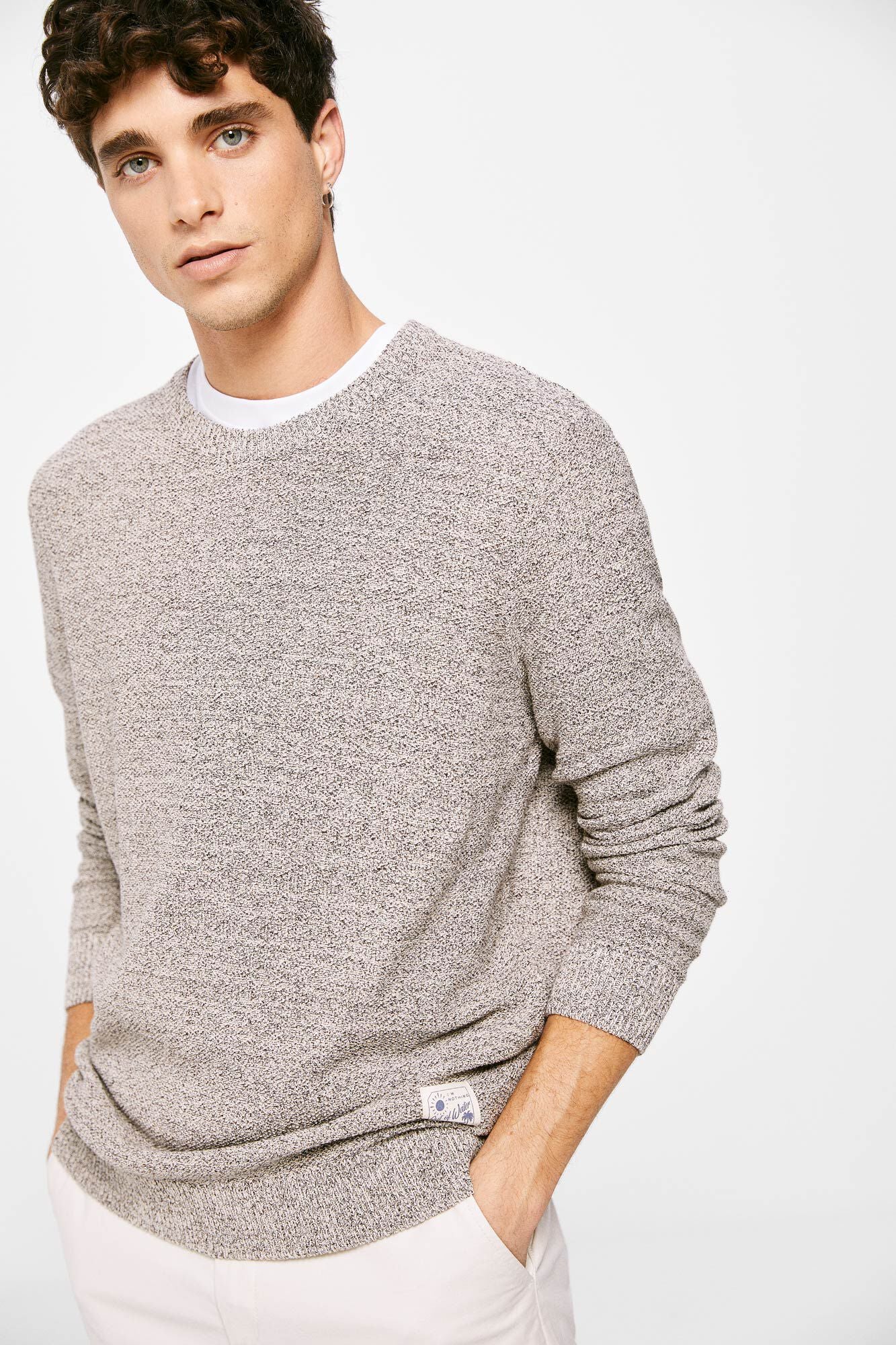 Textured twisted jumper