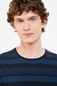 Short-sleeved jacquard sweater