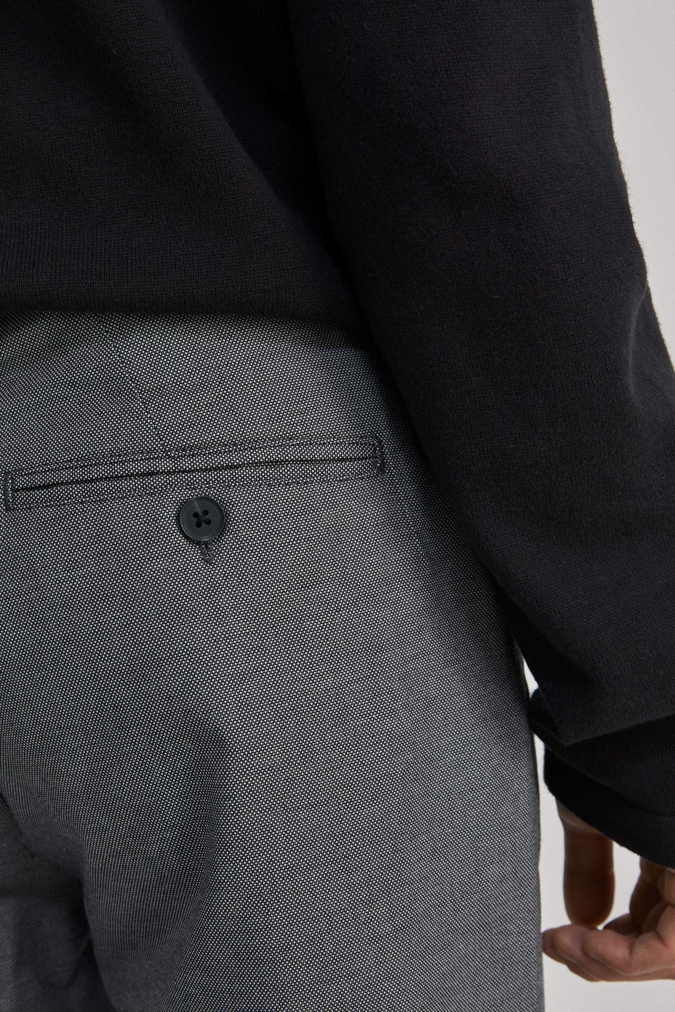 Textured two-tone formal chinos