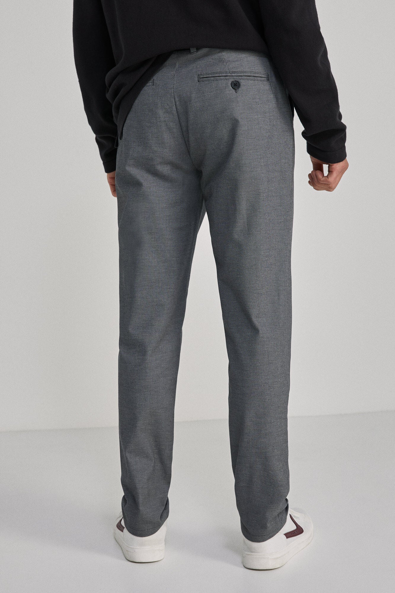 Textured two-tone formal chinos