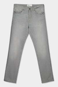 Lightweight distressed dark wash slim fit jeans