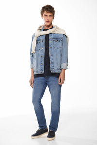 Medium wash slim fit jeans