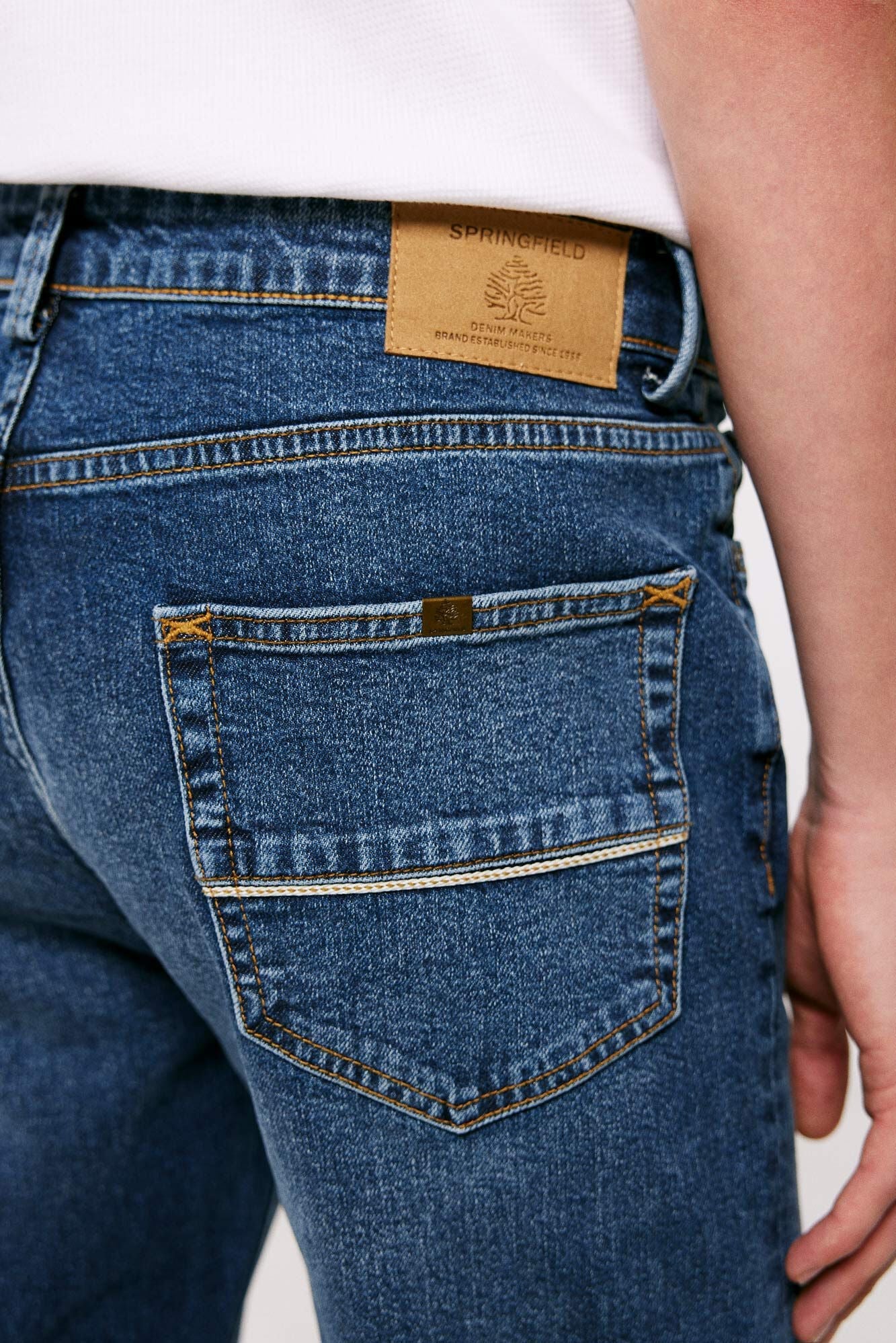 Dark wash slim fit jeans
