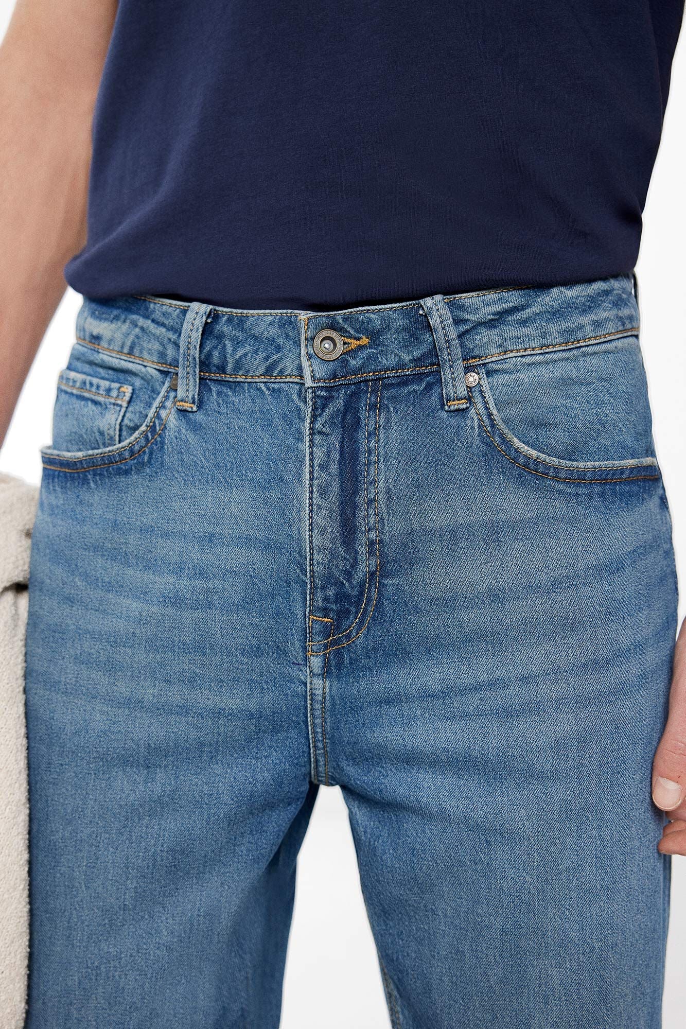 Medium-dark wash regular fit jeans