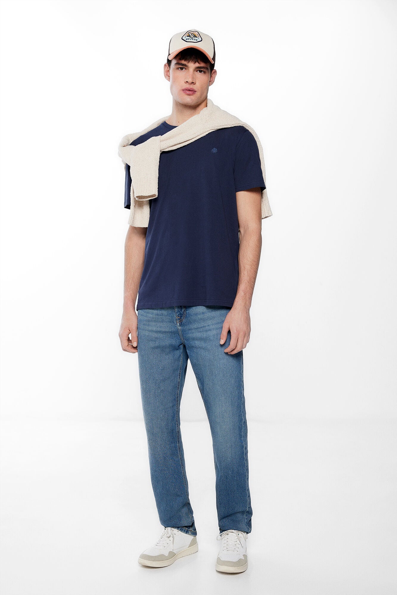 Medium-dark wash regular fit jeans