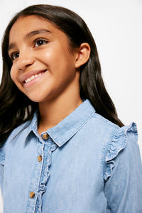 Girls' denim shirt