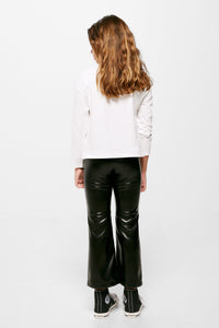 Girl's leather effect skinny trousers