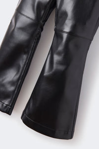 Girl's leather effect skinny trousers