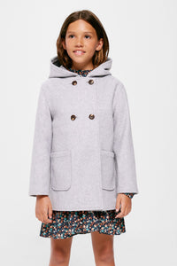 Girl hooded cloth coat