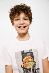 Boys' short-sleeved skate T-shirt