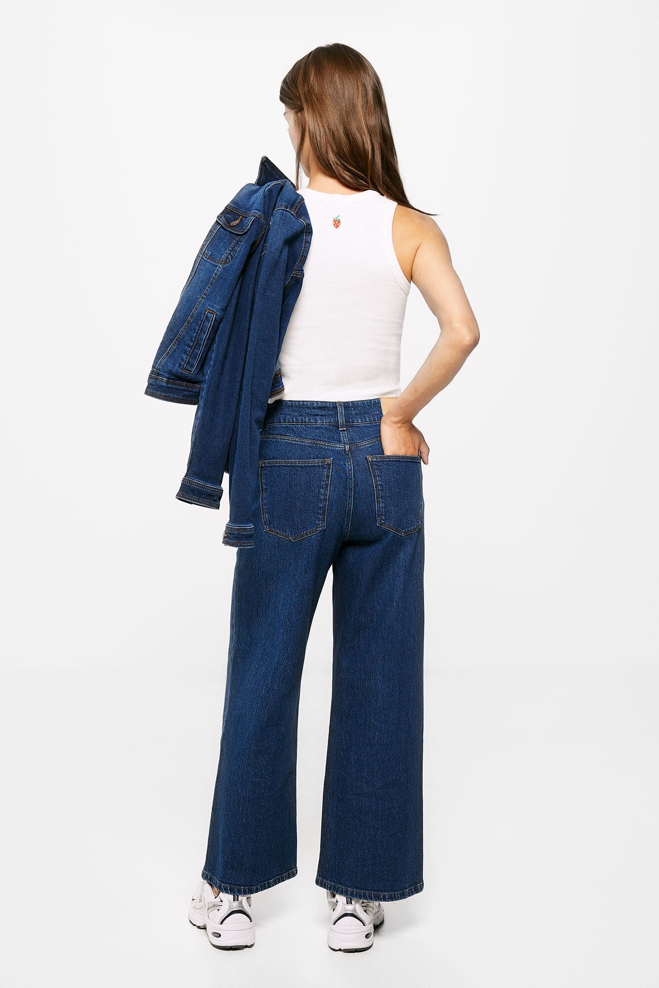 Sustainable wash culotte jeans