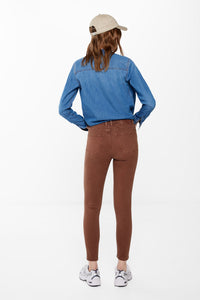 Slim cropped colour jeans