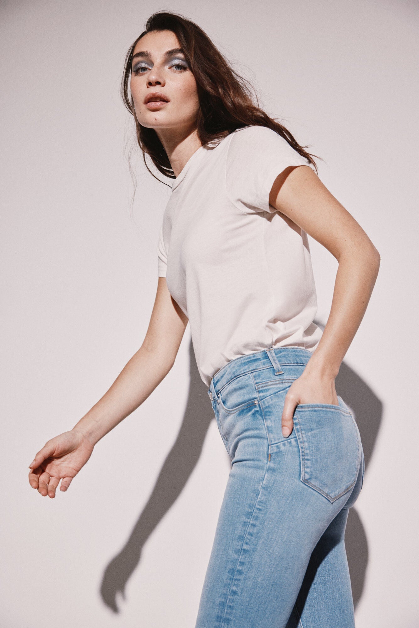 Sustainable wash push-up jeans