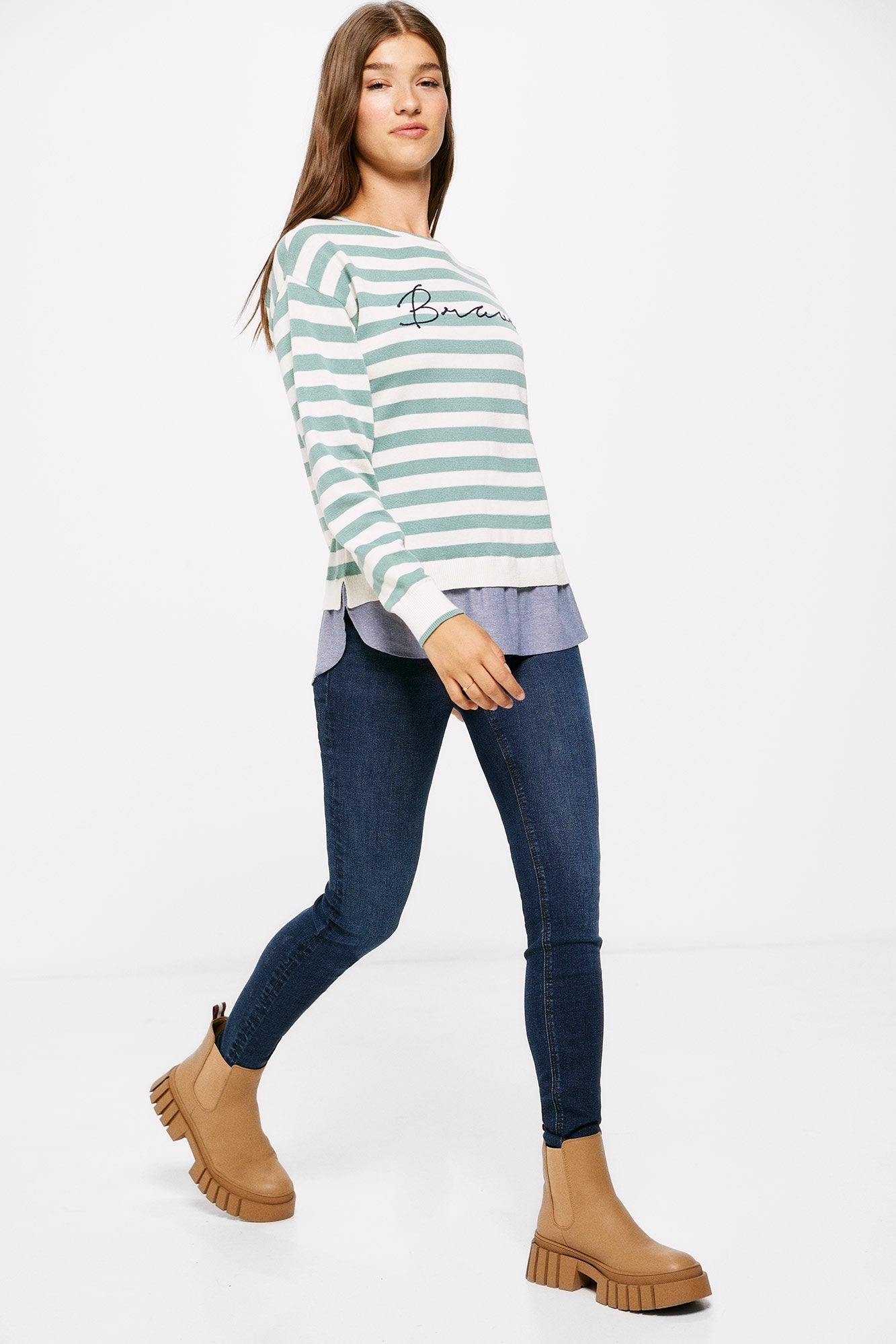 Sustainable wash push-up jeans