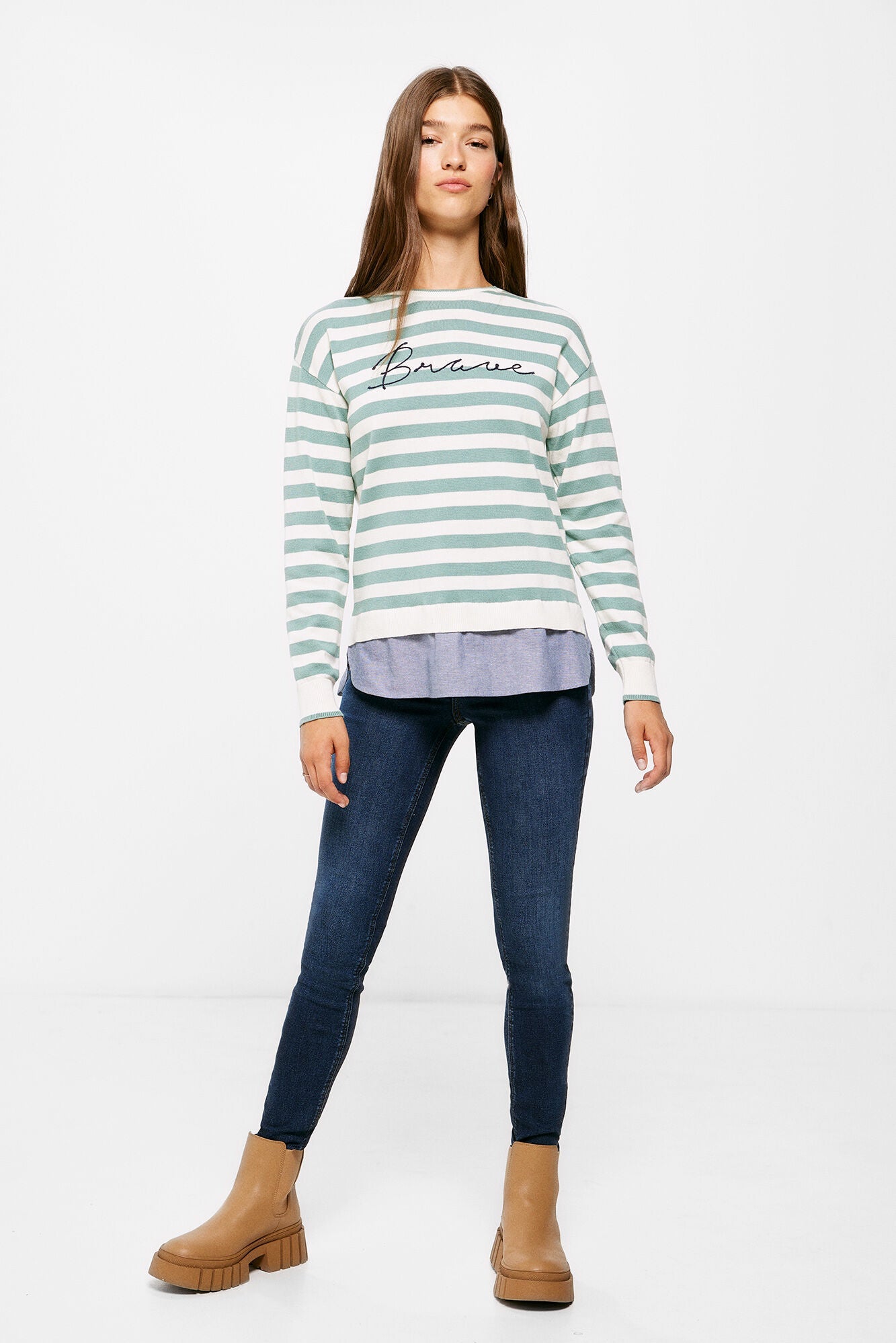 Sustainable wash push-up jeans