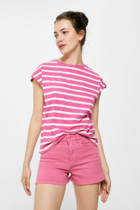 Sustainable wash coloured denim shorts