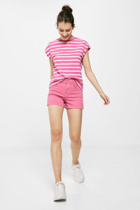 Sustainable wash coloured denim shorts