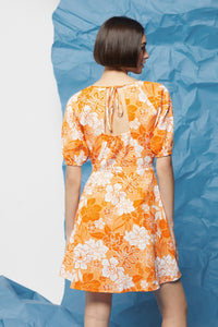 Linen/cotton low back dress