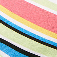 Multicoloured striped midi dress