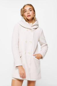 Double-Breasted Hooded Coat
