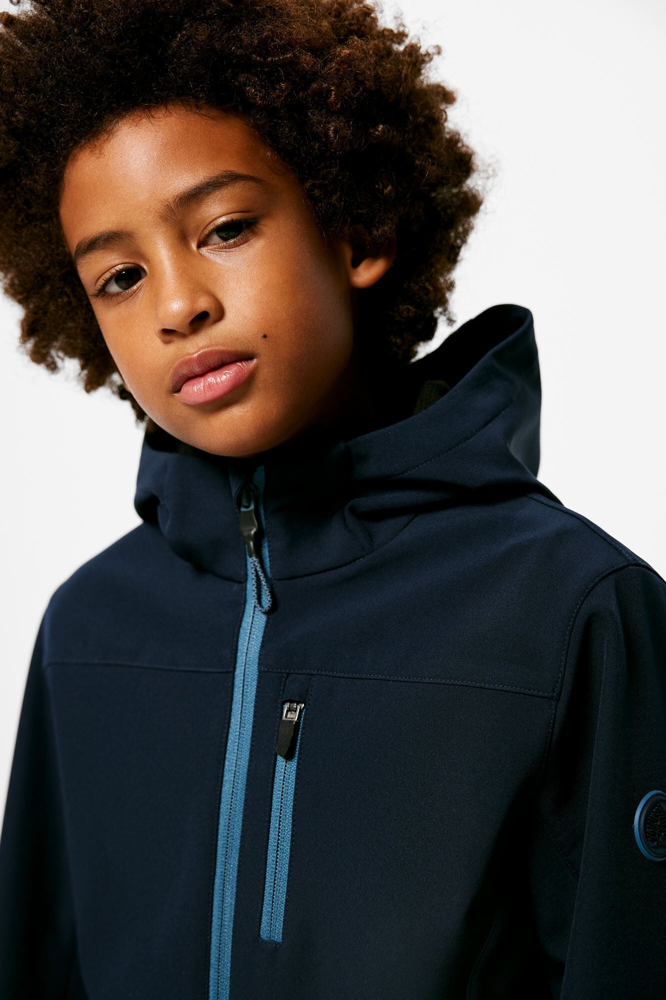 Boy's short softshell parka