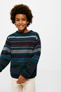 Boys' jacquard jumper