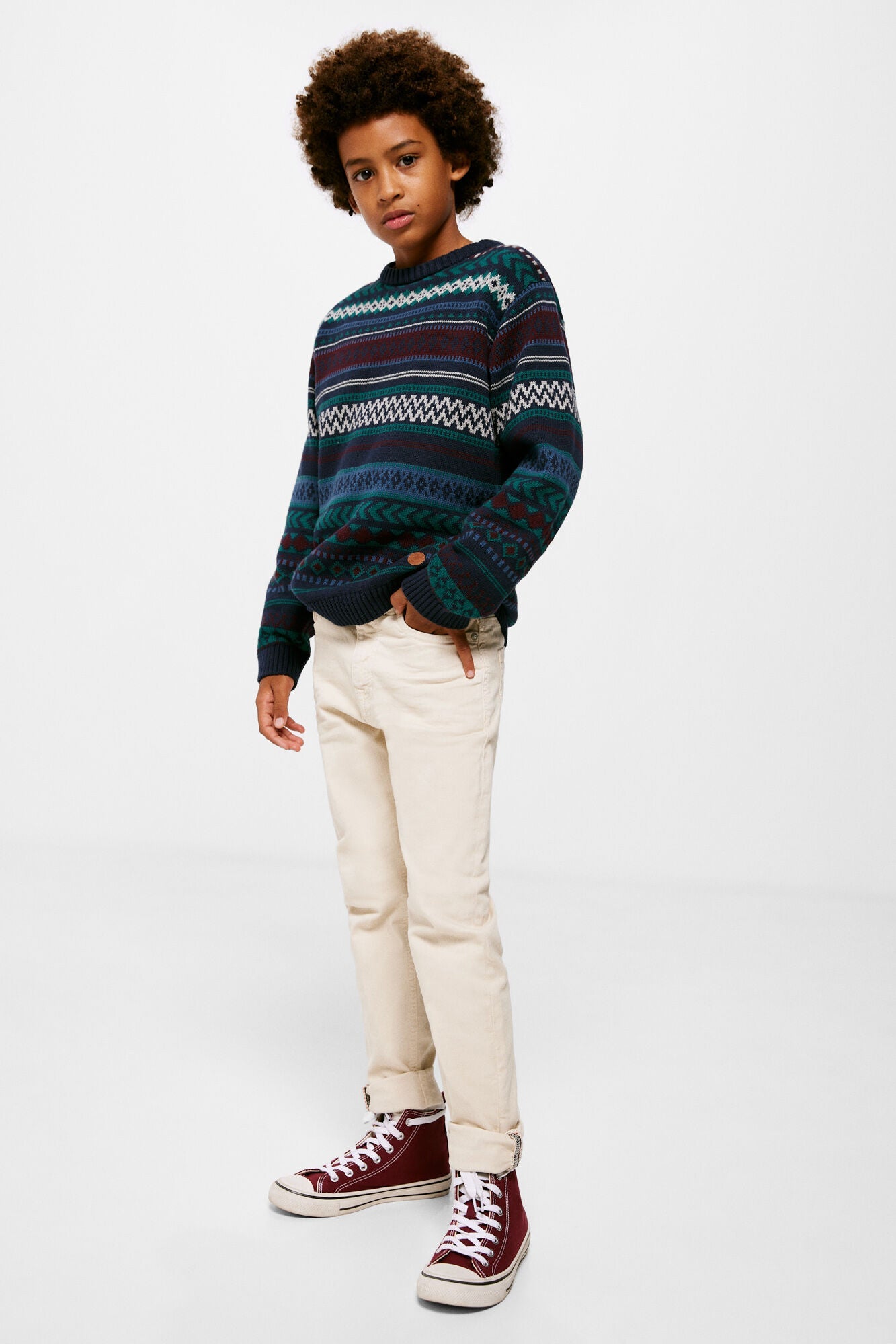 Boys' jacquard jumper