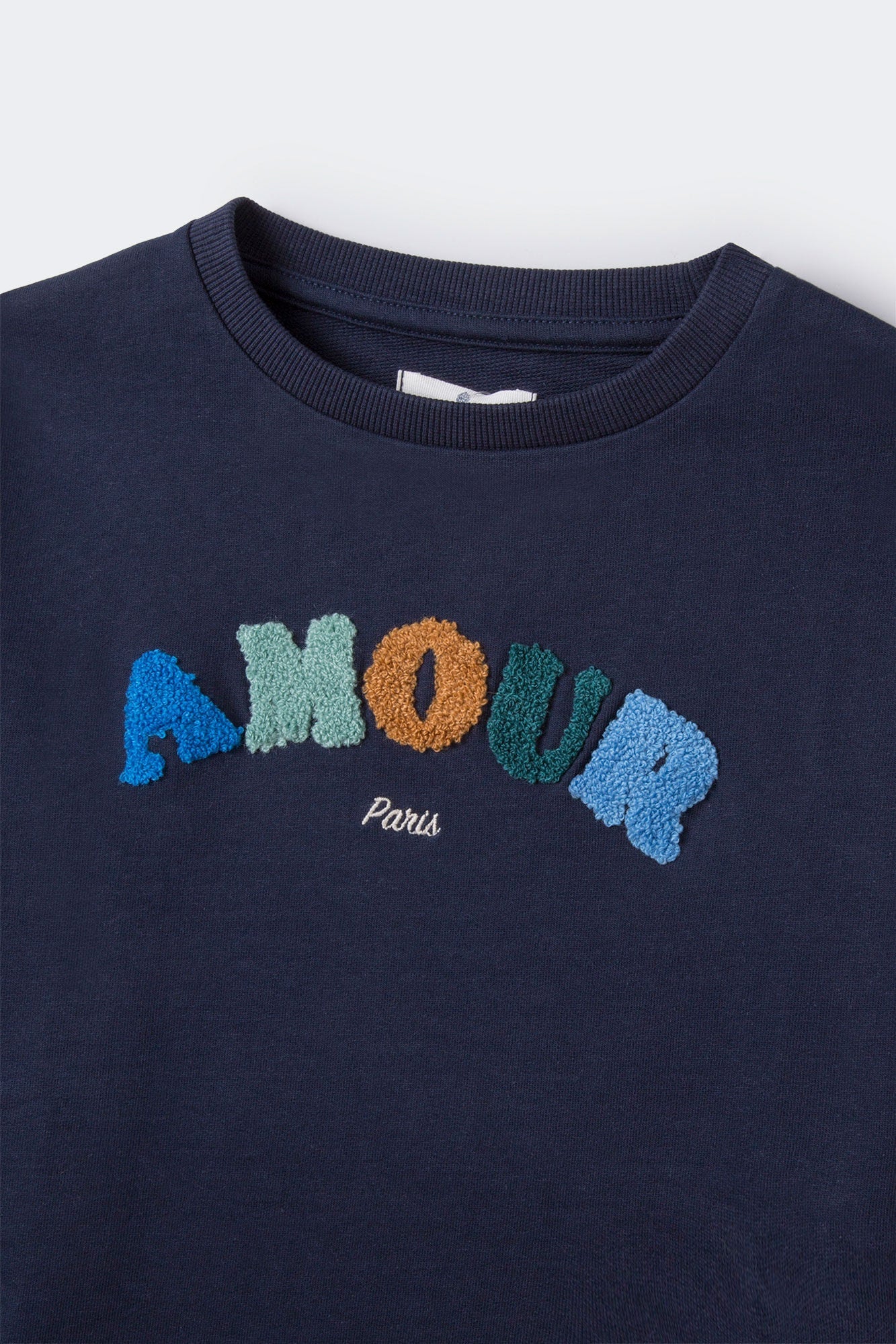 Girls' 'Amour' two-material sweatshirt