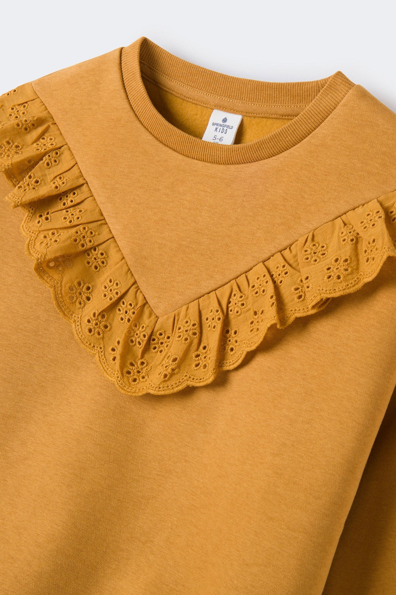 Girls' essential ruffle sweatshirt