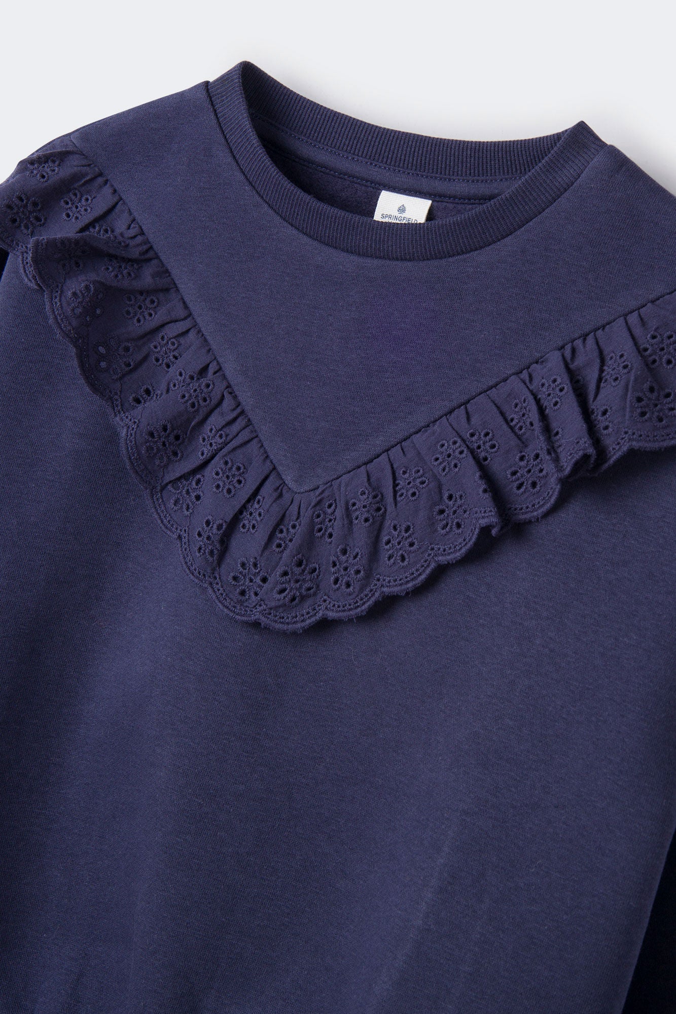 Girls' essential ruffle sweatshirt