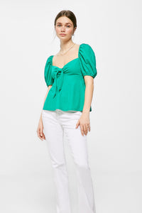Knot neckline blouse